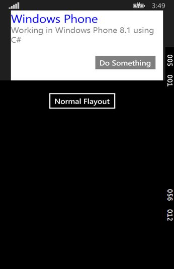 Normal Flyout in Windows Phone